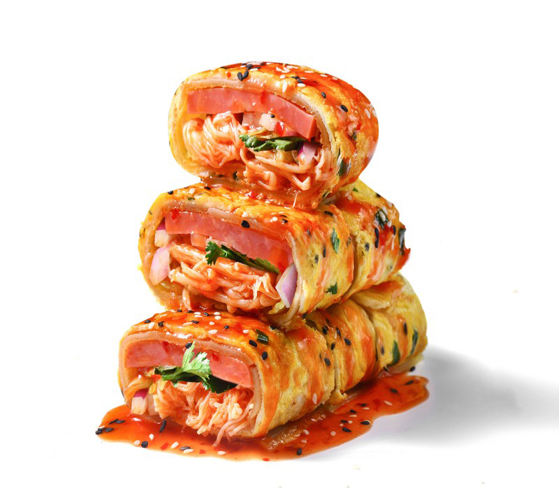 香煎培根金針菇烤冷面